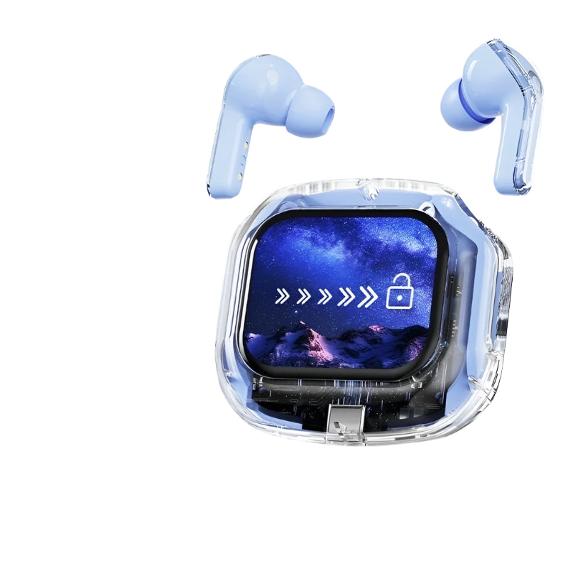 Auricolari Bluetooth TWS con Schermo LCD a Colori, Controllo Touch Intelligente, Audio Stereo HiFi e Riduzione del Rumore