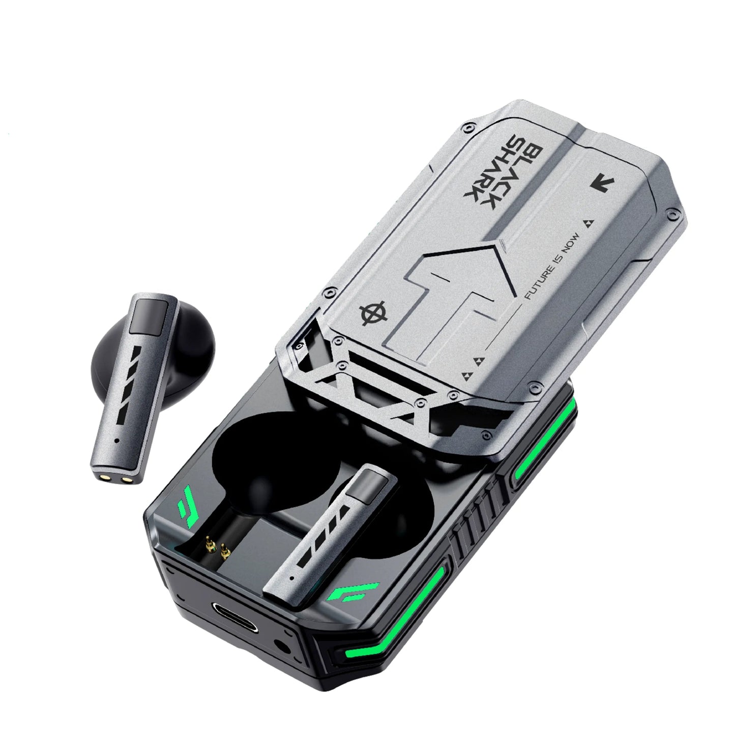 Auricolari Wireless TWS Black Shark T11 con Cancellazione Attiva del Rumore, Bluetooth 5.3, Autonomia 30 Ore, Luci RGB, Bassa Latenza