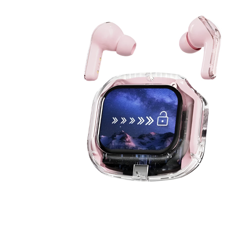 Auricolari Bluetooth TWS con Schermo LCD a Colori, Controllo Touch Intelligente, Audio Stereo HiFi e Riduzione del Rumore
