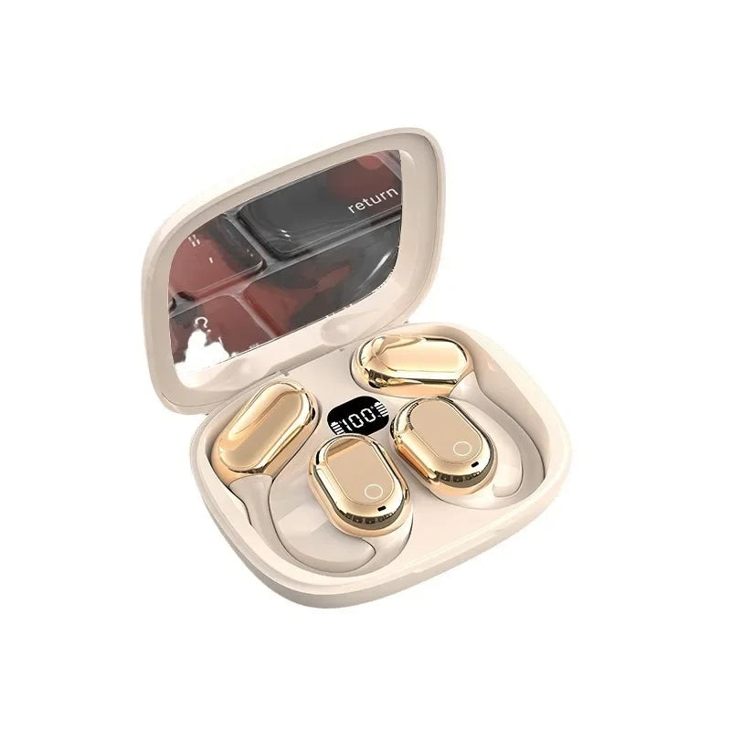 Auricolari Wireless TWS Trasparenti con Audio Stereo, Bassi Potenziati e Doppio Microfono