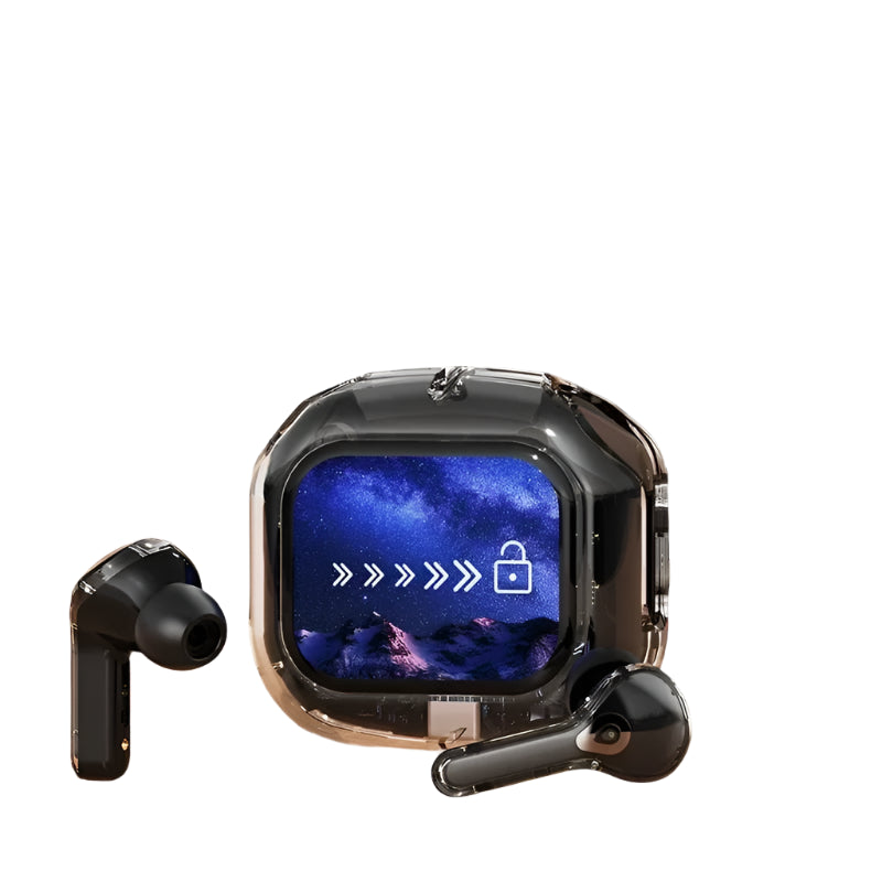 Auricolari Bluetooth TWS con Schermo LCD a Colori, Controllo Touch Intelligente, Audio Stereo HiFi e Riduzione del Rumore
