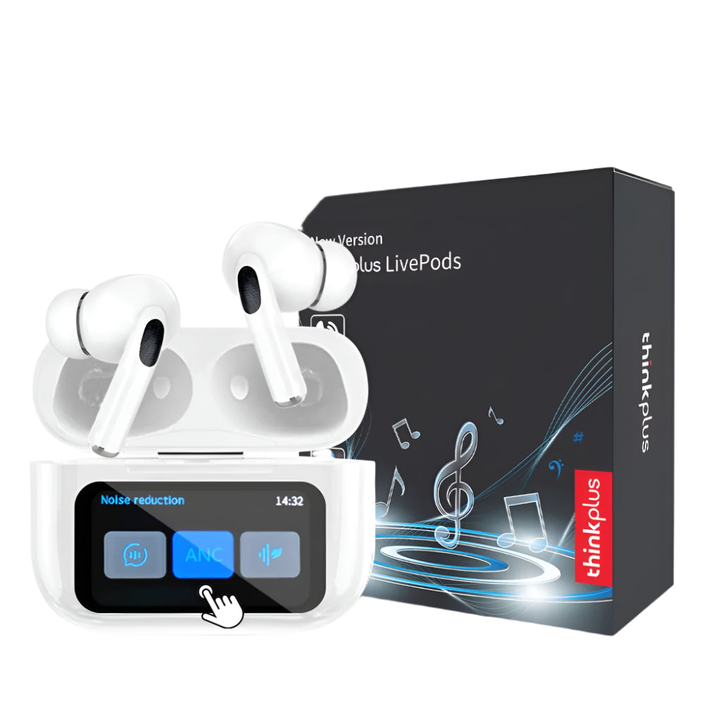 Auricolari Bluetooth Wireless Thinkplus con Riduzione del Rumore ANC, Microfono HD per Chiamate, Auricolari da Gioco, Controllo Touch LED