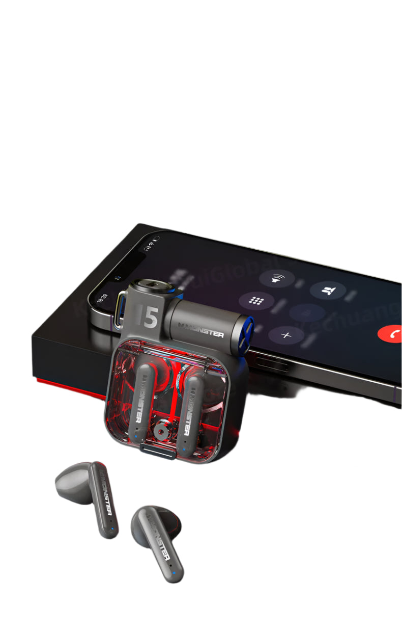 Auricolari Bluetooth Wireless Gaming TWS con Design RGB e Latenza Bassa