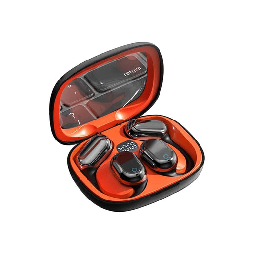 Auricolari Wireless TWS Trasparenti con Audio Stereo, Bassi Potenziati e Doppio Microfono