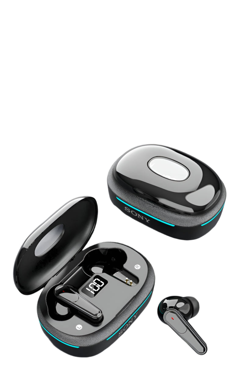 Auricolari Bluetooth Wireless con Display Batteria – Cuffie In-Ear Sportive Impermeabili con Custodia a Conchiglia e Audio Hi-Fi