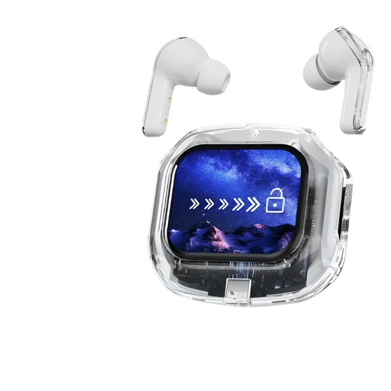 Auricolari Bluetooth TWS con Schermo LCD a Colori, Controllo Touch Intelligente, Audio Stereo HiFi e Riduzione del Rumore