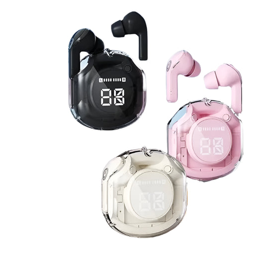 Auricolari Bluetooth TWS T8 Pro con Design Trasparente, Display Digitale LED, Wireless In-Ear – Compatibili con Tutti i Dispositivi
