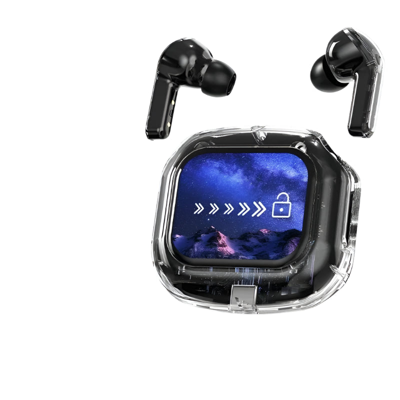 Auricolari Bluetooth TWS con Schermo LCD a Colori, Controllo Touch Intelligente, Audio Stereo HiFi e Riduzione del Rumore