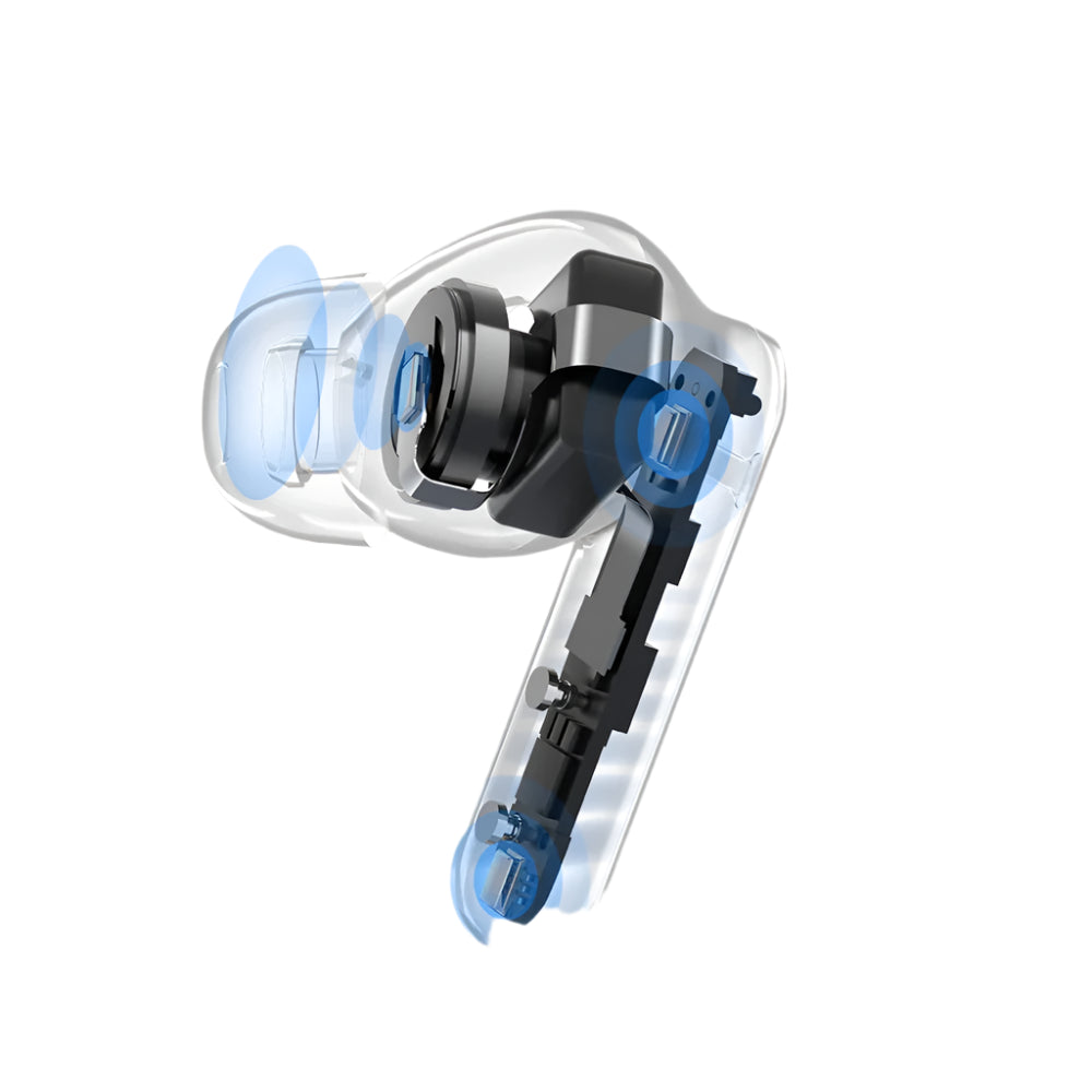 Auricolari Bluetooth 5.4 con Cancellazione Attiva del Rumore -43dB, 6 Microfoni, Autonomia 35 Ore, Wireless ad Alte Prestazioni