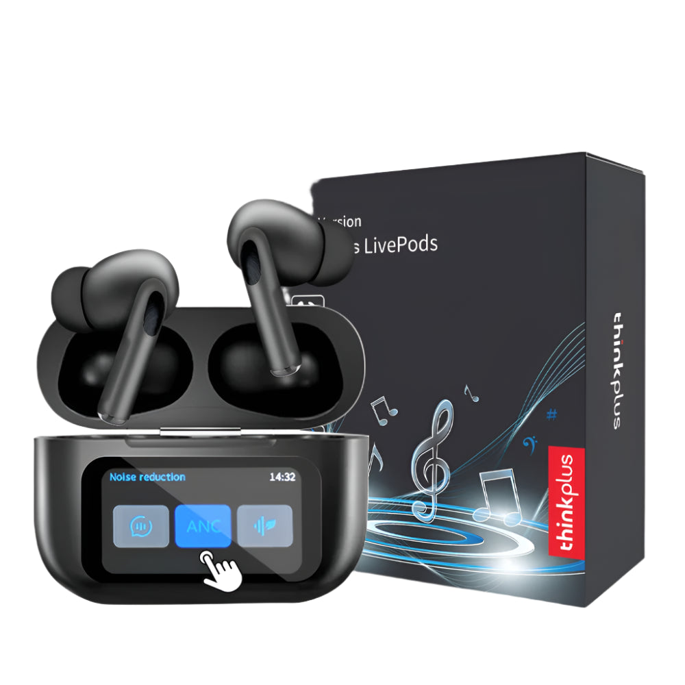 Auricolari Bluetooth Wireless Thinkplus con Riduzione del Rumore ANC, Microfono HD per Chiamate, Auricolari da Gioco, Controllo Touch LED