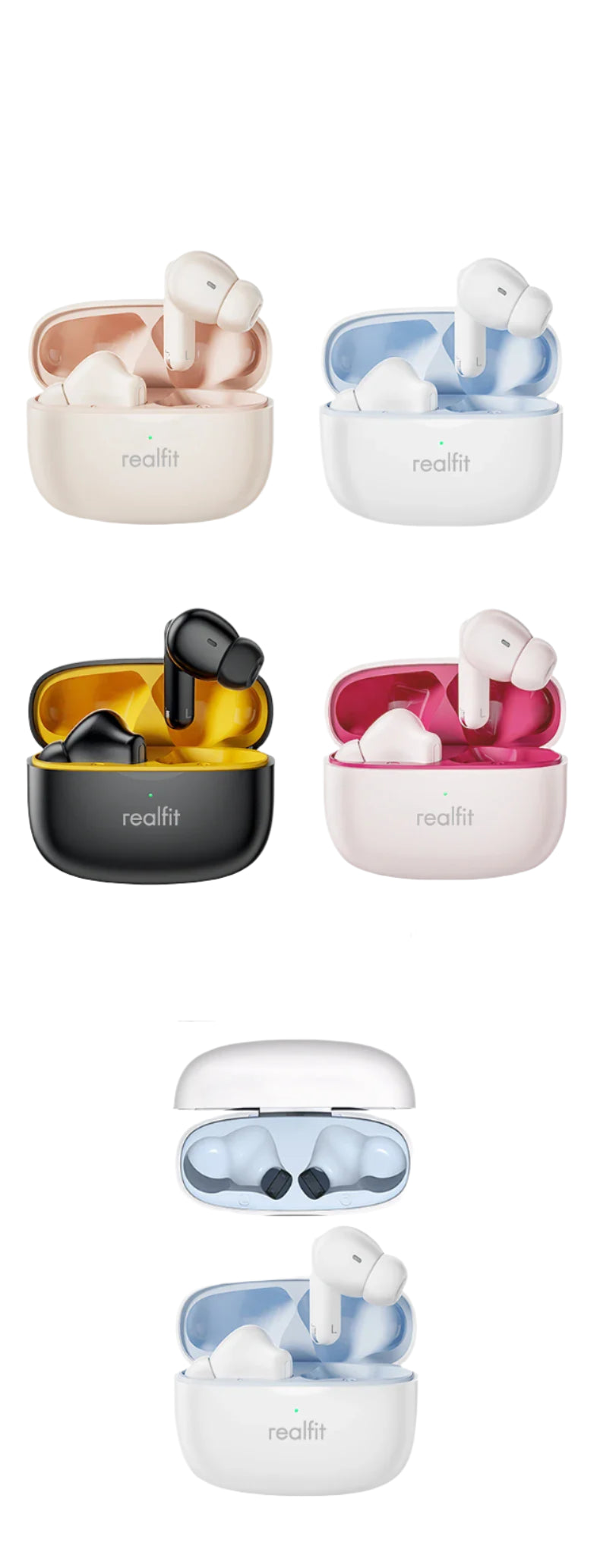 Auricolari Bluetooth F3 ANC con Cancellazione Attiva del Rumore, ENC per Chiamate, Suono HiFi Stereo, Bassissimo, Wireless per Sport e Gaming